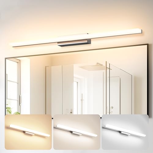 SUZNIU Led Spiegelleuchte Badezimmer, 150CM Spiegelschrank Bad IP44 3000K/4000K/6000K Wandleuchte Badezimmer, 36W Spiegellampe Badezimmerlampe Spiegelleuchte Bad Schrankleuchte Spiegel Beleuchtung