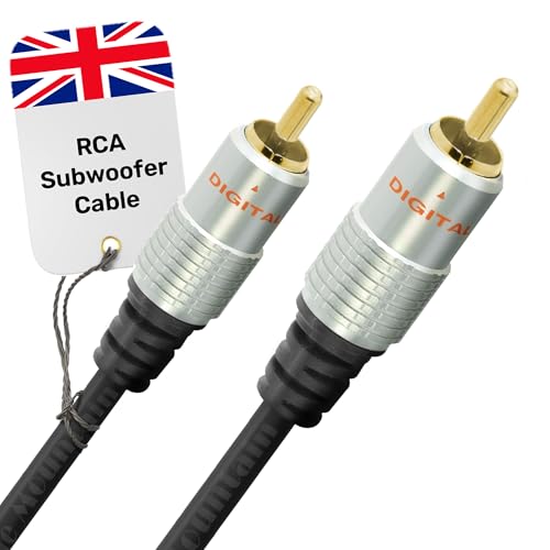 Cable Mountain 1.5m Gold Plated Single RG59 Coaxial Phono Cable for SPDIF/Digital Audio and Composite Video Cable
