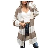 Cardigan Für Damen Locker Bequem Sweater Strickcardigan Warmer Strickmantel Strickjacke Bequem Strickpullover Kurve Strickjacke Winterpullover Lang Weihnachten Valentinstag Übergangsjacke Waffel