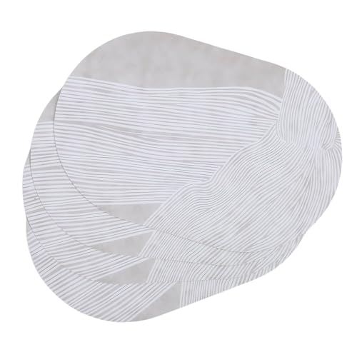Sets de table ovales en cuir chic et isolants pour table de luxe
