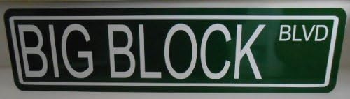 Miniatura 1 de BIG BLOCK BLVD - Letrero de metal de 6 x 24 pulgadas, compatible con Ford Chevy Dodge Hemi V8 Custom Classic Muscle Car Hot Rod Motor Bar Man Cave