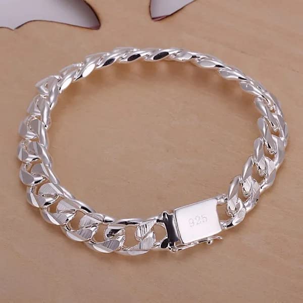 Bracelets 925 chaîne 10 mm polyvalent pour toutes les tenues