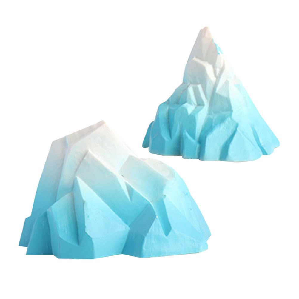 Iceberg Decor for Aquarium, 3inch Fish Tank Decoration Aquarium Ornament for Realistic and Vivid Aquarium Ecology, 2pcs