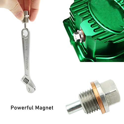 Jaronx M12x1.25 Magnetic Oil Drain Plug, Aluminum Magnetic Sump Drain Nut Oil Drain Bolt Compatible with Lexus, Toyota, Infiniti, Nissan, Suzuki, Chevrolet and Scion with 12x1.25 Threaded - Thumbnail 4