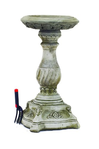 Classic Design Stone Devon Garden Bird Bath Garden Ornament BB9 77KGS