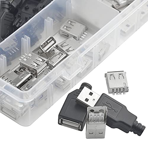 Juego de 40 conectores USB tipo A premium miniatura 7