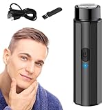 【 Lame tranchante 】 La vitesse du moteur est élevée jusqu'à 6600 tours/min. Facile à presser, flexible et déformable. Design en maille nid d'abeille, disposition rotative, saisir proprement la barbe, réduire les points morts du rasage.