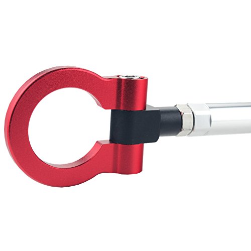 Dewhel Front Bumper Eye Towing Tow Hook Bolt On No Drill Relocator Hole For Mercedes W204 C-Class W212 E-Class C117 Cla-Class W221 S-Class W166 Ml X204 Glk (Red) #TOP3