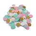 Mybbshower Blush Pink Mint Green Gold Glitter Wedding Confetti Party Table Decor 1 Inch Circle Pack of 2000