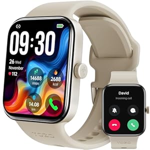 TOZO S4 AcuFit One Smart Watch 1.78″ AMOLED Screen for Men Women, Bluetooth Call Dial Fitness Tracker, Heart Rate and Blood Oxygen, Sleep Monitor, IP68 Waterproof, Workout for iOS Android