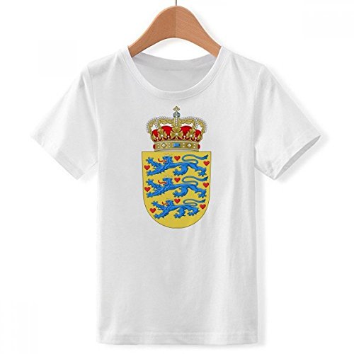 T-Shirt Danemark Équipage un Cadeau Original pour Garçon Adorant les Emblèmes