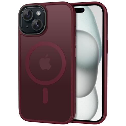 CACOE für iPhone Hülle mit Kameraschutz, Kompatibel mit MagSafe, Stoßfest Kratzfest Magnetisch Rückseite Handyhülle für iPhone Case Transluzente