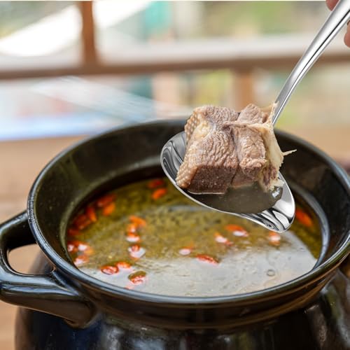 Saucenlöffel Suppenkelle mit Ausgießer 18,5 cm Edelstahl Schöpflöffel Kleine Kelle Soßenkelle Soßenlöffel Schöpfkellen Kelle Servierlöffel Küche Kochwerkzeug für Suppe Soßen Bratensoßen