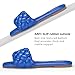 ATHMILE Braided Womens Sandals 2026 Square Open Toe Fashion Slide Sandals Women Dressy Summer Flat Beach Blue Size 11