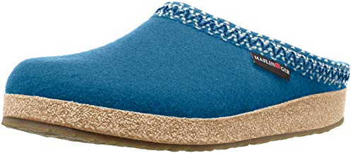 Image of HAFLINGER Grizzly Zigzag Felt Clog Wool Slipper