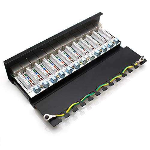 Panel de conexión CAT6a con toma RJ45 de 12 puertos para una red sin interferencias 7