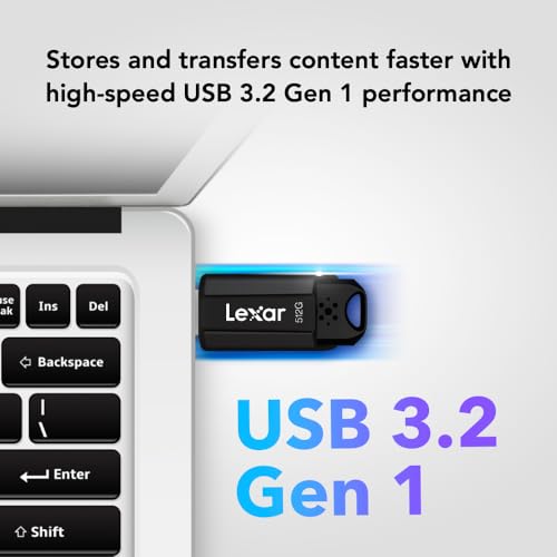 Image of Lexar 512GB JumpDrive S80 USB 3.1 Flash Drive, External Storage, Up to 150MB /s Read, Black (LJDS080512G-BNBNU)