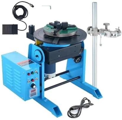 Rotary Welding Positioner, 30KG Capacity, Portable 80W Welder Turntable, Adjustable Speed 1-12RPM, 0-90° Welding Positioning Machine for Precision Work