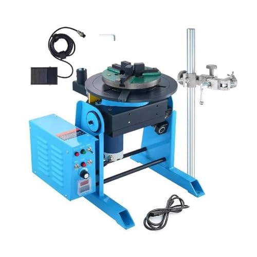 Rotary Welding Positioner 30KG,80w Portable Welder Positioning Machine, 0-90° Welding Positioning Turntable Table Annular Weld Adjustable Speed 1-12RPM, for Welding Displacement Rotary Work