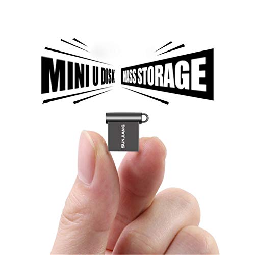 Sunjiang Super Mini 32Gb Pendrive Metal Small Usb Flash Drive Pen Drive Usb2.0 Tiny Memory Stick U Disk Key Ring Disk Thumb Drive Low Profile Usb Flash Drive Usb Key (32Gb, Dark Gray) #TOP1