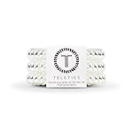 TELETIES - Spiral Hair Coils - Ponytail Holder Hair Ties for Women - Phone Cord Hair Ties - Strong Grip, No Rip, Water Resistant, No Crease Hair Tie Coils - 3 pack (Large, Crystal Clear)