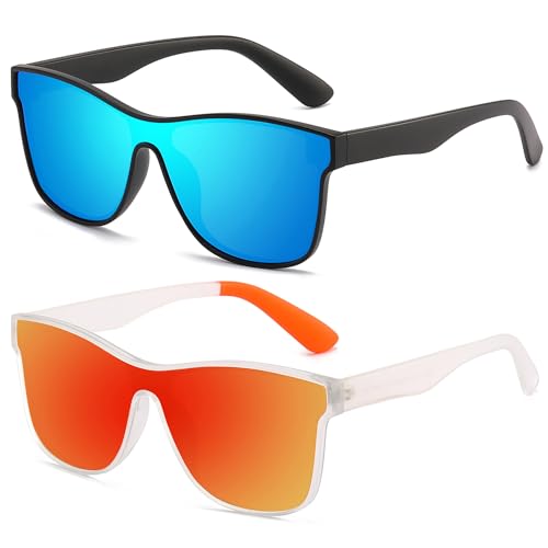 Image of DUBERY Fashion Polarized Sunglasses for Women Men 100% UV Protection Trendy Siamese Lens Shades D8030