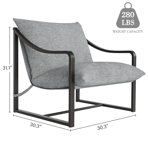 Sillón Plegable Tela Gris miniatura 2