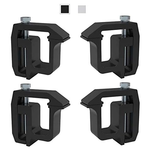 Truck Topper Clamps Cap Camper Shell Mounting Clamps for Pickup Cover Canopy Ladder Rack, Aluminum Alloy NW-1 (Black, 4 Pack) Cover