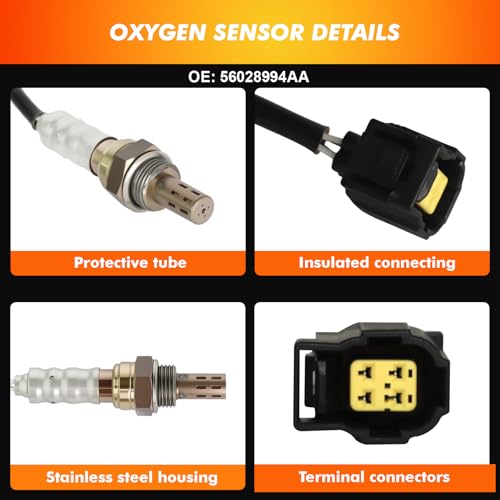 Sensor de oxígeno O2 compatible Chrysler Dodge Jeep Ram 4 unidades miniatura 5
