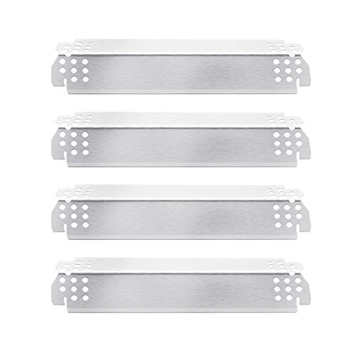 Rejekar 14.6 Inches Heat Plates For Home Depot Nexgrill 4 Burner 720-0830H Gas Grill, Stainless Steel Heat Shield Tent, Flame Tamer, Burner Cover, Flavor Bar Replacement Parts, 4 Pack #TOP5