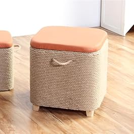 Brown Folding Pouf Ottoman...