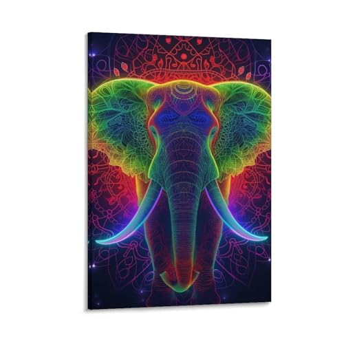 Toile éléphant décoration murale grand format pour un salon zen