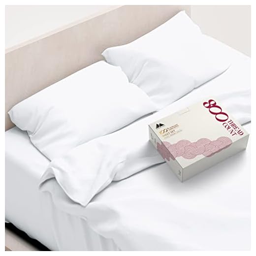 Mayfair Linen 100% Egyptian Cotton Sheets, White Queen Sheets Set, 800 Thread Count Long Staple Cotton, Sateen Weave for Soft and Silky Feel, Fits Mattress Upto 18'' DEEP Pocket