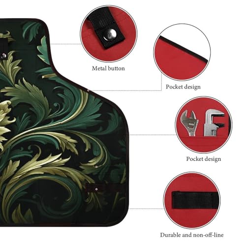 Delantal estilo verde oscuro y verde para hombres y mujeres miniatura 3