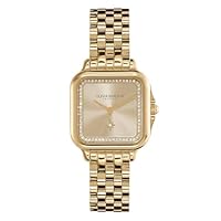 Olivia Burton Women's Grosvenor Gold Steel Quartz Watch, 24000084, Light Gold, 28 mm