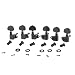 Musiclily 3+3 Epi Style Sealed Guitar Tuners String Tuning Pegs Keys Machine Heads Set for Les Paul Epiphone Electric Guitar, Half Moon Button Black