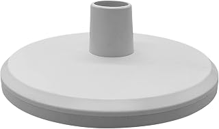 Dequate Skimmer Vacuum Plate Adapter, Swimming Pool Accessories, Replacement Skim Vac Plate, Round White In-Ground Swimming Pool Skimmer Vacuum Adaptor