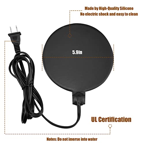 Heated Chicken Waterer Base 35W Heated Poultry Waterer, Chicken Water Heater For Winter, 6" Heated Waterer For Chickens Duck Goose Pigeon Poultry Water Deicer For Chicken Coop Drinking Metal Buckets #TOP2