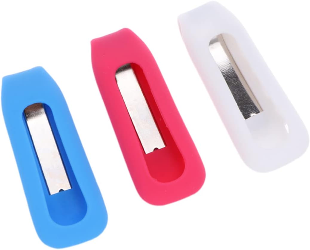 3pcs Colorful Pedometer Silicone Clips for Replacement Holders White Blue Clips for Easy Activity Tracking Personalize Your Style Daily