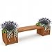 Melko Gartenbank mit Blumenkasten 180x40x40CM Garten Holz Bank Sitzbank Parkbank mit Pflanzkasten