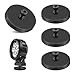 4Pcs Rubber Coated Magnets, 30LBS Anti-Scratch Neodymium Magnet Base with M5 Threaded Studs and Nuts for Light Bar, Mirror, Tools and Equipement