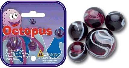 Mega Marbles - OCTOPUS MARBLES NET (1 Shooter Marble, 24 Player Marbles)