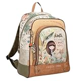 Anekke - Schulrucksack für Damen - aus Kunstleder - Rucksack mit verstellbaren gepolsterten Tragegriffen und Amazonia-Tasche - Zubehör und Accessoires für Damen - 32 x 41 x 13 cm, bunt, Einheitsgröße