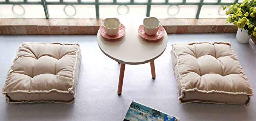 Verpert Square Thick Floor Seating Cushions,Solid Thick Tufted Cushion Meditation Pillow For Sitting On Floor,Tatami Pad For Guests Or Kids Reading Nook,Yoga Living Room Sofa Balcony Outdoor (Beige) #TOP6