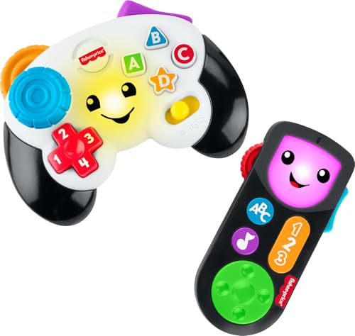 Fisher-Price Baby & Toddler Toys Laugh & Learn Play & Stream Tech Set Pretend Video Game & Remote Control for Infants Ages 6+ Months
