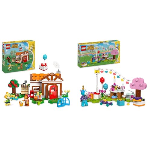 LEGO Animal Crossing Marie en Visite, Jouet de Construction Créatif pour Enfants, 2 Minifigurines & Animal Crossing Goûter d’Anniversaire de Lico, Jouet de Construction Créatif pour Enfants