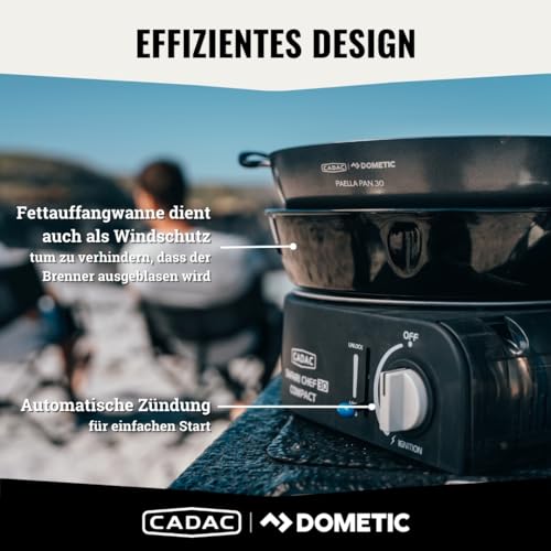CADAC - Safari Chef Compact 30 - Stahl - Aluminium - Kunststoff - Gas Barbecue - 50mBar