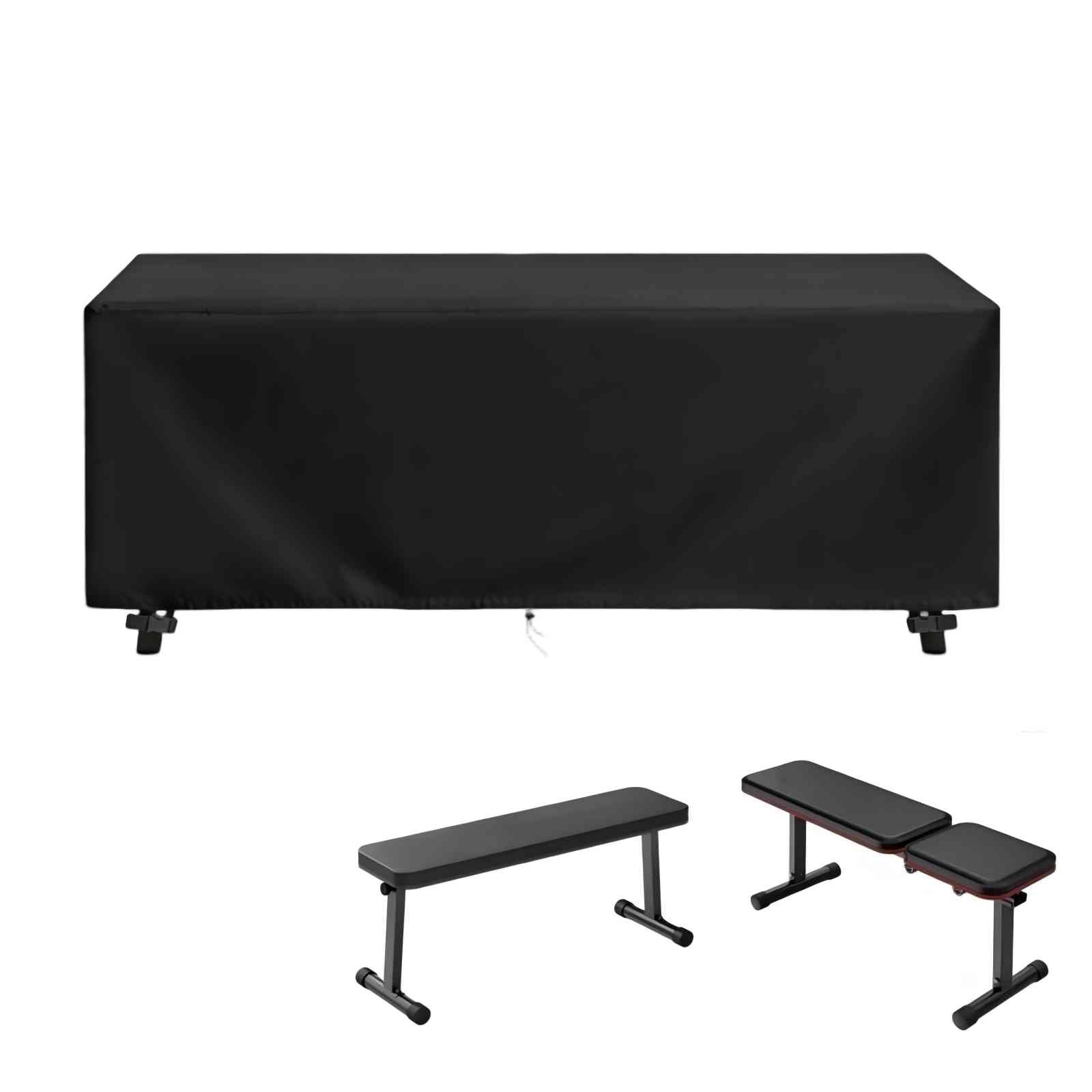 Hohong Weight Bench Cover Wterproof 123×58×58 cm, 500D Heavy Duty Outdoor Flat Bench Cover, Workout Bench Covers for Outside with Drawstring