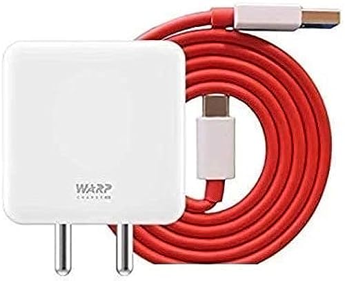 Image of Original 65 Watt Warp Charger for Oneplus 65W Wrap Charging with USB to C Cable Charger Compatible for OnePlus 10 /10 Pro, Oneplus 10T, 10R, 10pro, 9 pro, 9RT (Adapter & Cable)