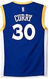 NBA Men's Golden State Warriors Stephen Curry Replica Player Stretch Jersey, Large, Blue